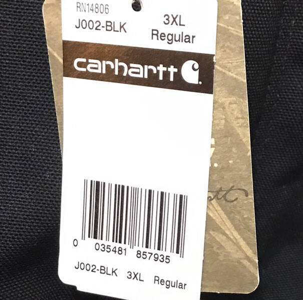 carhartt j002 black